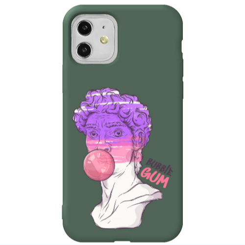 Apple iPhone 11  Pin Bubble Dark Green Colored Silicone TPU Θήκη