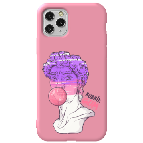Apple iPhone 11 Pro Pin Bubble Pink Colored Silicone TPU Θήκη