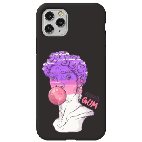 Apple iPhone 11 Pro Pin Bubble Black Colored Silicone TPU Θήκη