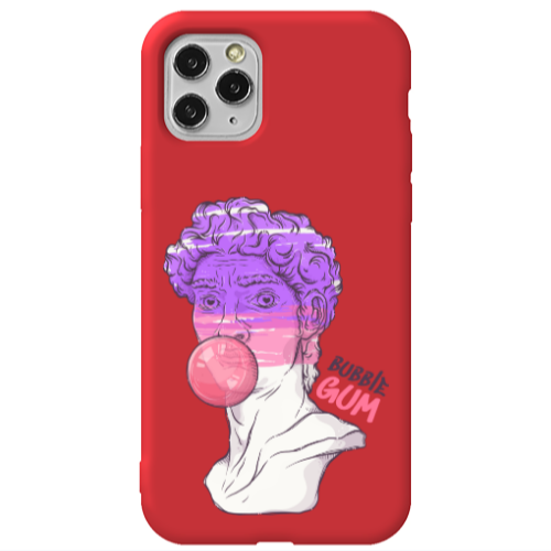 Apple iPhone 11 Pro Pin Bubble Red Colored Silicone TPU Θήκη