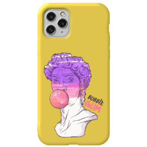 Apple iPhone 11 Pro Pin Bubble Yellow Colored Silicone TPU Θήκη