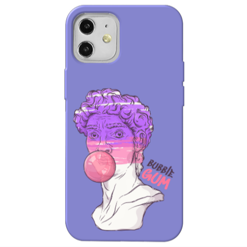 Apple iPhone 12 Pin Bubble Purple Colored Silicone TPU Θήκη
