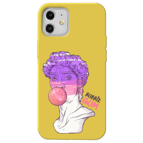 Apple iPhone 12 Pin Bubble Yellow Colored Silicone TPU Θήκη