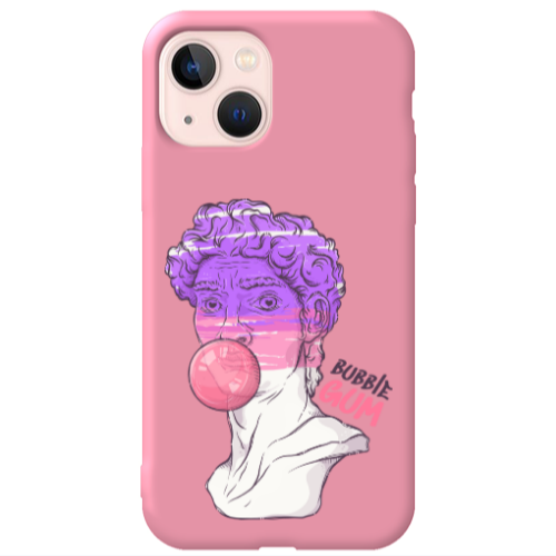 Apple iPhone 13 Pin Bubble Pink Colored Silicone TPU Θήκη