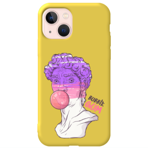 Apple iPhone 13 Pin Bubble Yellow Colored Silicone TPU Θήκη