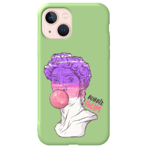 Apple iPhone 13 Pin Bubble Light Green Colored Silicone TPU Θήκη