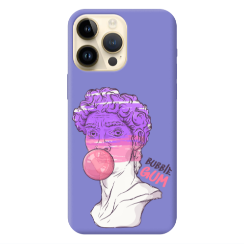 Apple iPhone 13 Pro Max Pin Bubble Purple Colored Silicone TPU Θήκη