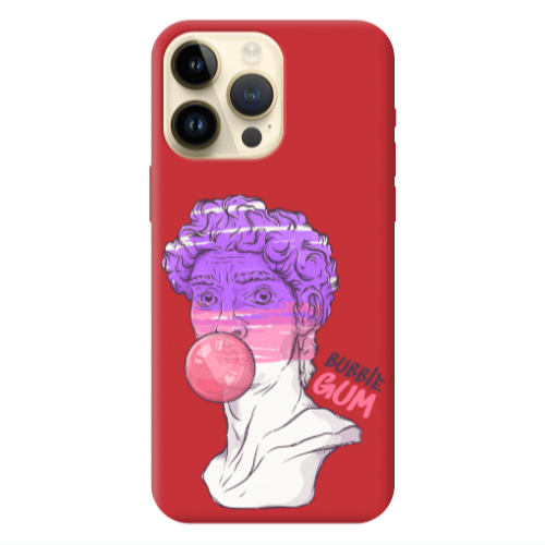 Apple iPhone 13 Pro Max Pin Bubble Red Colored Silicone TPU Θήκη
