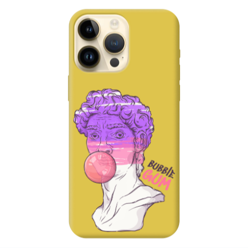Apple iPhone 13 Pro Max Pin Bubble Yellow Colored Silicone TPU Θήκη