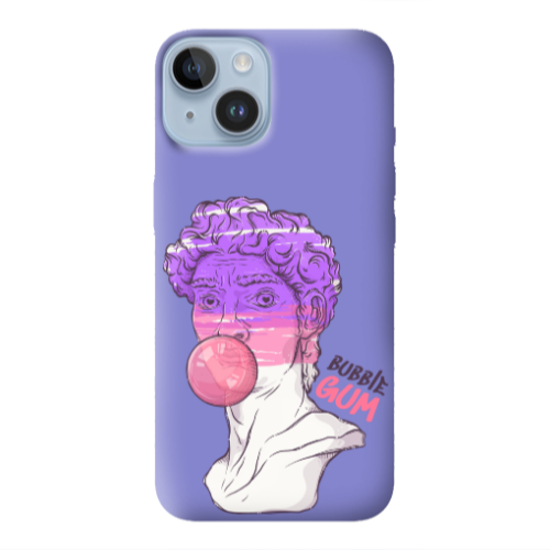 Apple iPhone 14  Pin Bubble Purple Colored Silicone TPU Θήκη
