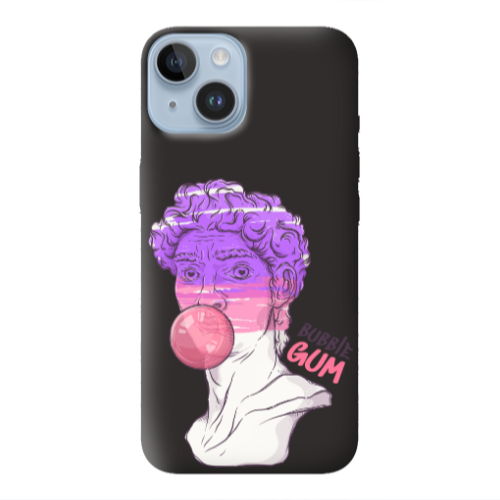 Apple iPhone 14  Pin Bubble Black Colored Silicone TPU Θήκη