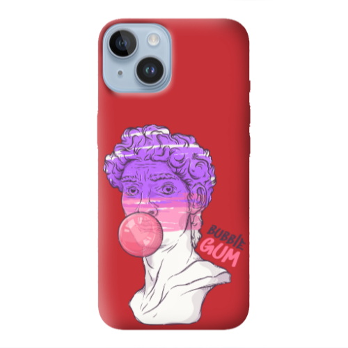 Apple iPhone 14 Plus Pin Bubble Red Colored Silicone TPU Θήκη