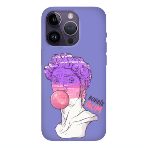Apple iPhone 14 Pro  Pin Bubble Purple Colored Silicone TPU Θήκη