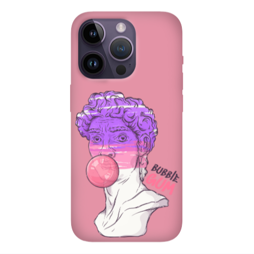 Apple iPhone 14 Pro  Pin Bubble Pink Colored Silicone TPU Θήκη