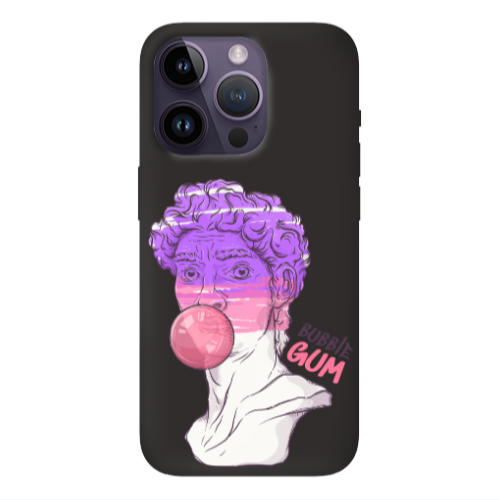 Apple iPhone 14 Pro  Pin Bubble Black Colored Silicone TPU Θήκη