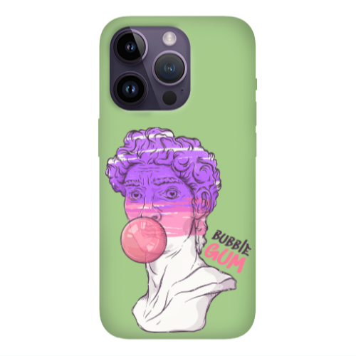 Apple iPhone 14 Pro Max Pin Bubble Light Green Colored Silicone TPU Θήκη
