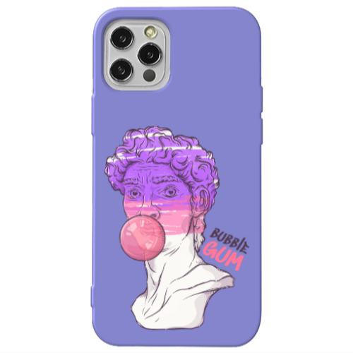 Apple iPhone 13 Pro Pin Bubble Purple Colored Silicone TPU Θήκη