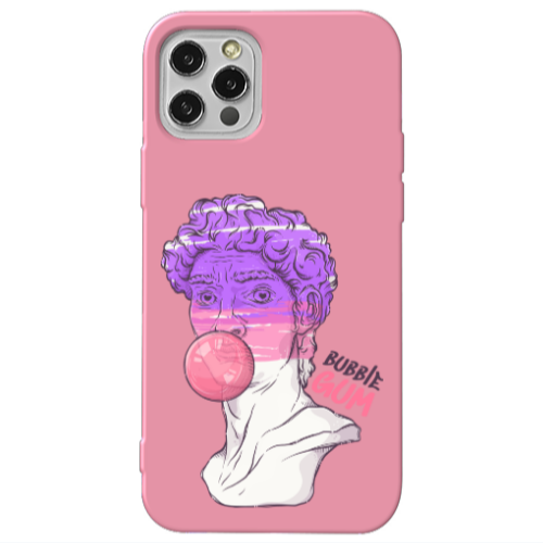 Apple iPhone 13 Pro Pin Bubble Pink Colored Silicone TPU Θήκη