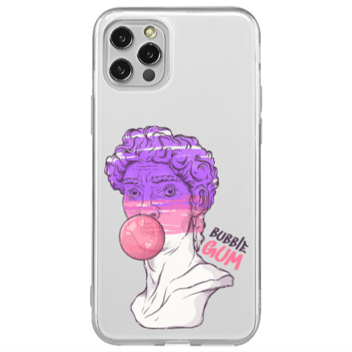 Apple iPhone 12 Pro Pin Bubble Transparent Silicone TPU Θήκη