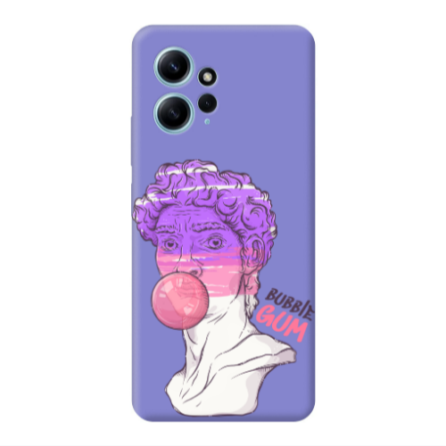 Xiaomi Redmi Note 12 4G Pin Bubble Purple Colored Silicone TPU Θήκη