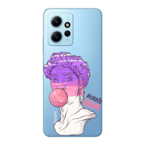 Xiaomi Redmi Note 12 4G Pin Bubble Transparent Silicone TPU Θήκη