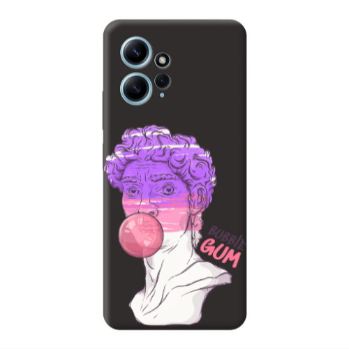 Xiaomi Redmi Note 12 4G Pin Bubble Black Colored Silicone TPU Θήκη