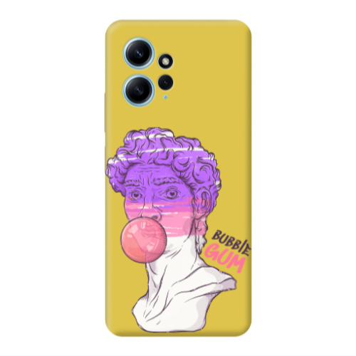 Xiaomi Redmi Note 12 4G Pin Bubble Yellow Colored Silicone TPU Θήκη