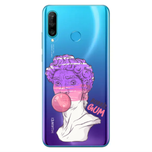 Huawei P30 Lite Pin Bubble Transparent Silicone TPU Θήκη