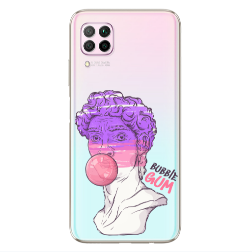 Huawei P40 Lite Pin Bubble Transparent Silicone TPU Θήκη