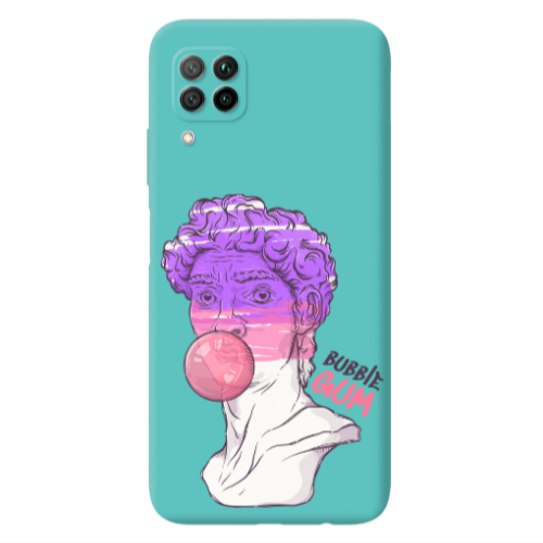 Huawei P40 Lite Pin Bubble Turquoise Colored Silicone TPU Θήκη