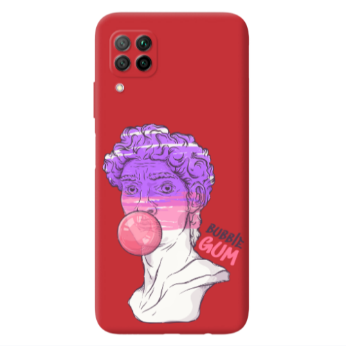 Huawei P40 Lite Pin Bubble Red Colored Silicone TPU Θήκη