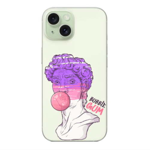 Apple iPhone 15 Pin Bubble Transparent Silicone TPU Θήκη