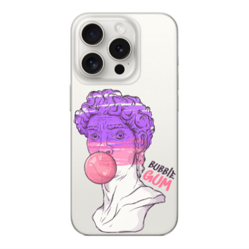 Apple iPhone 15 Pro Max Pin Bubble Transparent Silicone TPU Θήκη