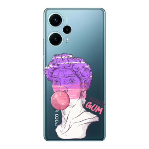Xiaomi Poco F5 Pin Bubble Transparent Silicone TPU Θήκη