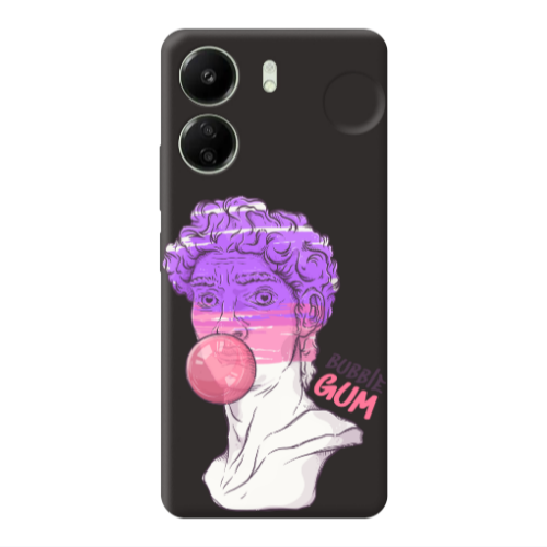 Xiaomi Redmi 13C Pin Bubble Black Colored Silicone TPU Θήκη
