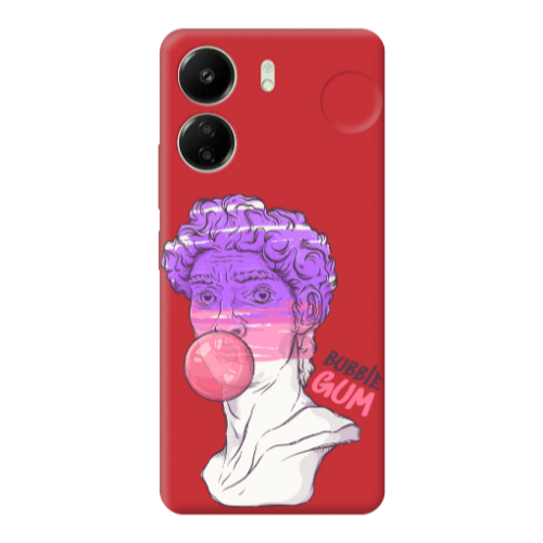 Xiaomi Redmi 13C Pin Bubble Red Colored Silicone TPU Θήκη