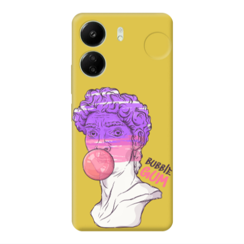 Xiaomi Redmi 13C Pin Bubble Yellow Colored Silicone TPU Θήκη