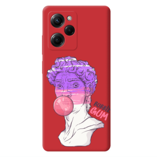 Xiaomi Poco X5 Pro Pin Bubble Red Colored Silicone TPU Θήκη
