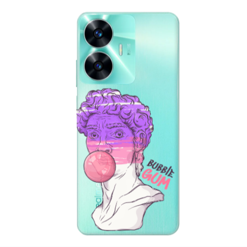 Realme C55 Pin Bubble Transparent Silicone TPU Θήκη