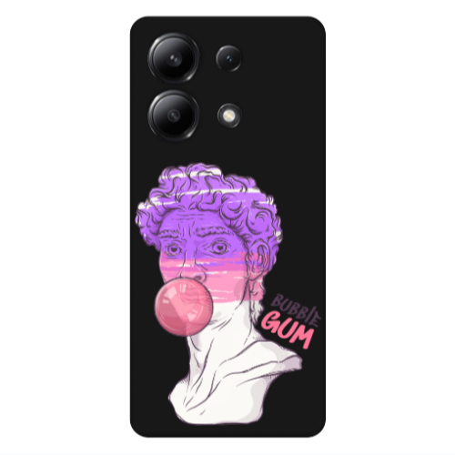 Xiaomi Redmi Note 13 4G Pin Bubble Black Colored Silicone TPU Θήκη