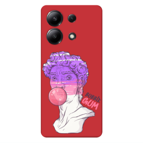 Xiaomi Redmi Note 13 4G Pin Bubble Red Colored Silicone TPU Θήκη