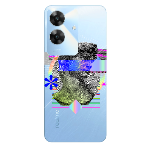 Realme Note 60 Statue pixels Transparent Silicone TPU Θήκη