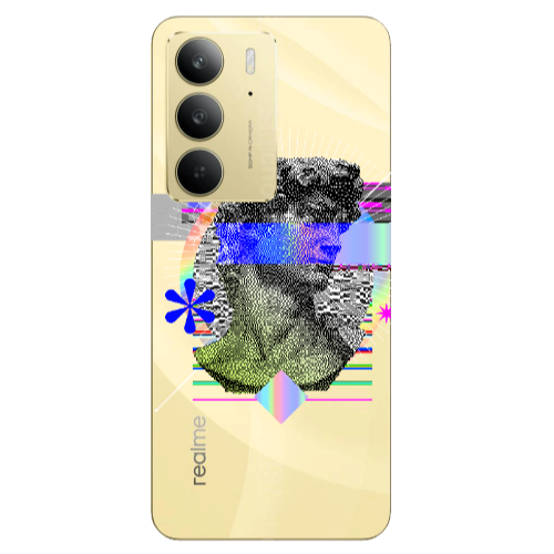 Realme C 75 Statue pixels Transparent Silicone TPU Θήκη