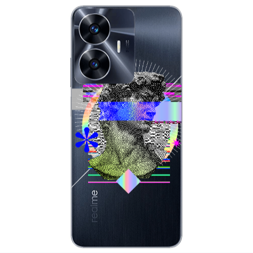 Realme Note 50 Statue pixels Transparent Silicone TPU Θήκη