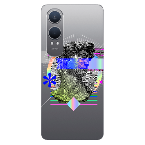 Oneplus Nord Ce 4 lite Statue pixels Transparent Silicone TPU Θήκη