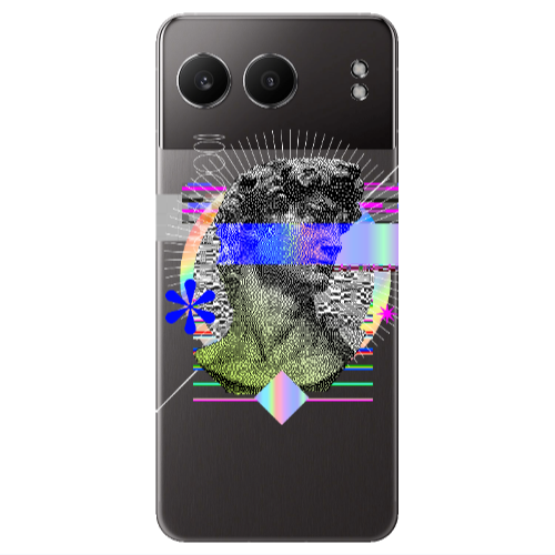 Oneplus Nord 4 Statue pixels Transparent Silicone TPU Θήκη