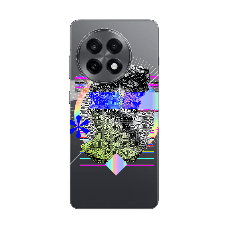 Oneplus 13 5G Statue pixels Transparent Silicone TPU Θήκη