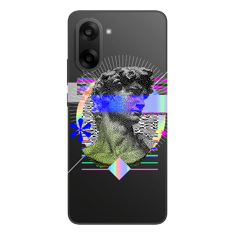 Oneplus Nord CE 5 Statue pixels Transparent Silicone TPU Θήκη