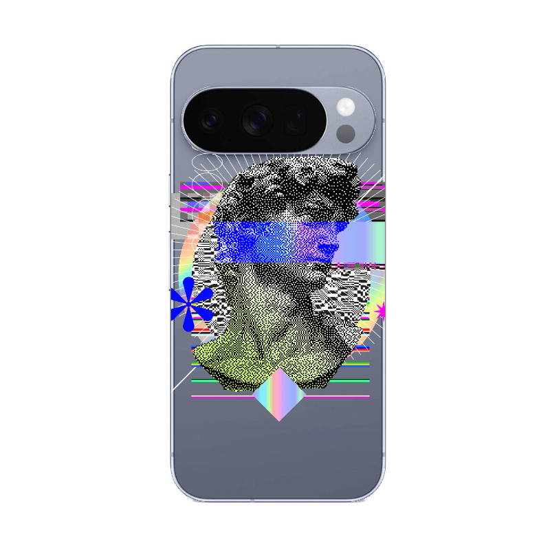 Google Pixel 10 Pro Statue pixels Transparent Silicone TPU Θήκη