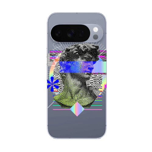 Google Pixel 10 Pro XL Statue pixels Transparent Silicone TPU Θήκη